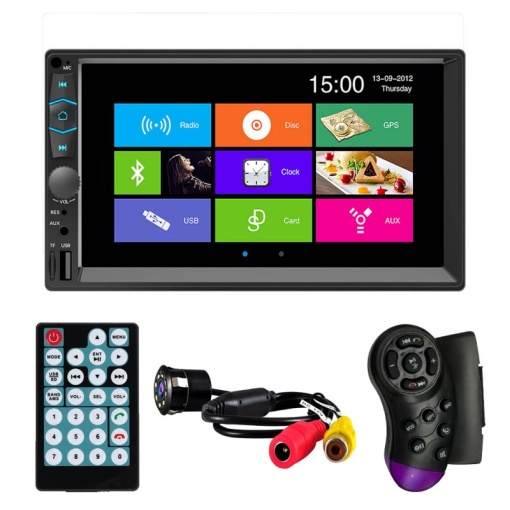 MP5 Player Techstar® 7062, 2DIN, Camera Marsarier, Ecran HD Touch 7", Comenzi Volan, Telecomanda, MirrorLink, Bluetooth 4.2