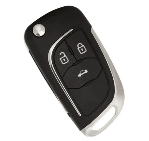 Carcasa cheie auto Techstar cromata cu 3 butoane – compatibila Opel & Chevrolet Astra, Corsa, Cruze, Captiva, Aveo