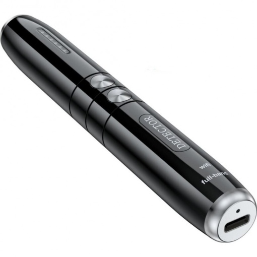 Detector Aparate Spionaj Techstar® T7, Compact, Detecteaza Camere si Microfoane Wireless, Localizatoare GPS, Acumulator, Type-C
