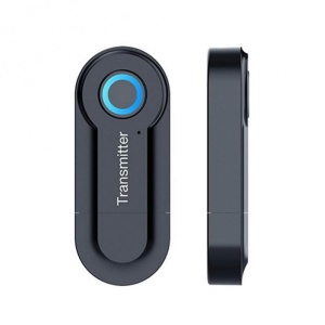adaptor bluetooth Techstar T12 cu cablu AUX si port incarcare negru