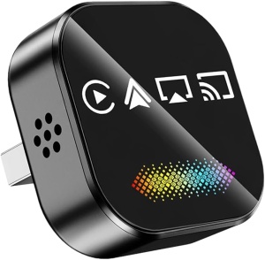 Adaptor wireless Techstar 4 in 1 pentru CarPlay si Android Auto, Bluetooth 5.0, Wi-Fi 5GHz si USB