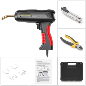Aparat sudura plastic Techstar 200W, set complet cu accesorii si capse, prezentare produs