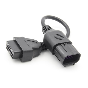 Adaptor OBD2–Polaris 8 pini, cablu curbat, diagnoza RZR/Ranger/Sportsman