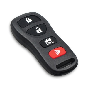 Carcasa cheie auto Techstar compatibila Nissan Frontier, 350Z, Pathfinder, Altima, 4 butoane, model cu butoane rosii