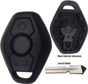 carcasa cheie auto techstar cu 3 butoane si cip gol pentru bmw