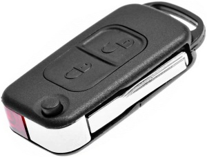 Telecomandă auto Mercedes 2 butoane – vedere din spate