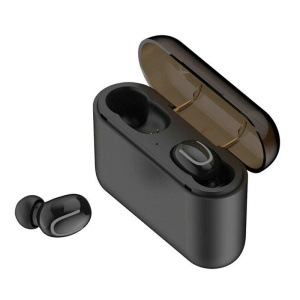 Casti Wireless Q32 TWS Techstar®, Bluetooth 5.0, Conexiune Instanta, Waterproof IPX5, 1500mAh, Touch, Negru - Img 1