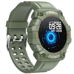 Ceas Smartwatch Techstar® FD68, 1.3" IPS, Design Sport, Bluetooth 4.0, Monitorizare Tensiune, Puls, Verde - Img 1