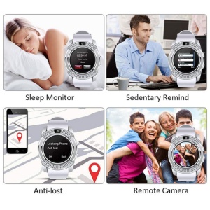 Ceas Smartwatch Techstar® V8, Handsfree, Bluetooth 3.0, SIM, Compatibil Android & iOS, Camera 1.3MP, Alb - Img 7