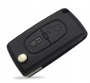 carcasa cheie techstar 2 butoane cu cip id46 si frecventa 433mhz compatibila peugeot citroen