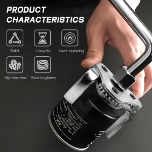 Detaliu prindere la clichet – cheie universala filtru ulei