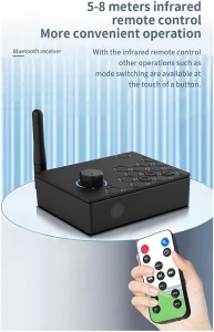 Convertor Audio Digital la Analog Techstar – vedere laterala cu antena ridicata