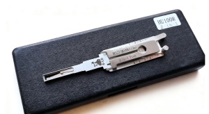 decodor auto Lishi HU100R HU127 2 in 1 pick decoder pentru BMW pe cutie de transport neagra