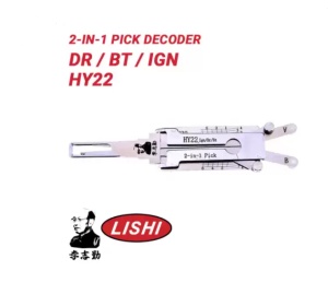 decodor auto Lishi HY22 2 in 1 pick vedere de sus, lama HY22 pentru Hyundai Kia