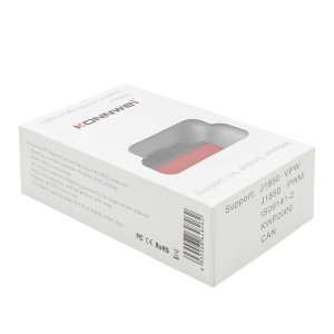 ambalaj frontal adaptor KONNWEI KW901 rosu pentru diagnoza auto