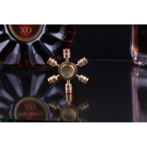 Fidget Spinner cu 6 Parti Metalic material Cupru Luceste in Intuneric - Img 3