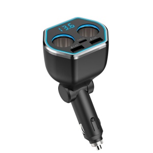 Incarcator Auto Techstar® A21C, Dual USB, Fast Charging, 2 Prize, USB Type C, Compact, Iluminare Ambientala - Img 9