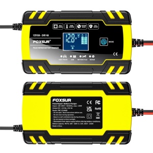Incarcator baterie auto Foxsur B0228-Y prezentat in mediu exterior