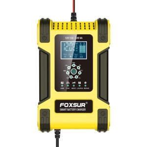 Afisaj LCD iluminat pe incarcator FOXSur galben