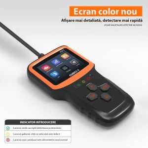 Pachet tester auto Techstar V317 cu cablu OBD II și manual utilizare