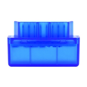 adaptor diagnoza auto ELM327 mini albastru vedere spate