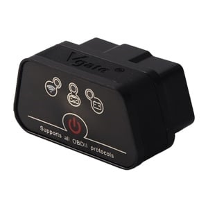 Adaptor diagnoza auto Vgate iCar2 negru cu conectare Bluetooth pentru OBD2