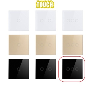 gama culori intrerupator touch techstar negru gold alb