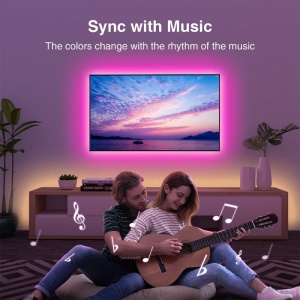 iluminat ambient tv cu banda led rgb techstar 5m