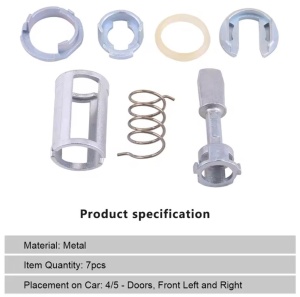 Kit reparatie incuietoare yala usa fata Techstar compatibil VW Golf 4 1997-2006 Bora 1997-2006 7 piese cu instructiuni
