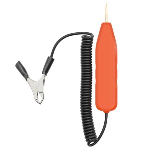 tester circuite auto portocaliu Techstar cu varf metalic si clema prindere