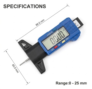 Masurator digital pentru adancime profil anvelope Techstar, rezolutie 0.01 mm si display LCD