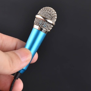 Microfon karaoke BM100 Techstar albastru, portabil, mufa 3.5mm