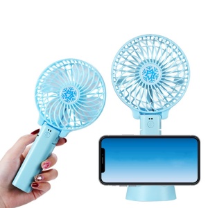 Mini Ventilator Techstar®, Alimentare USB si Acumulator 18650, 3 Viteze, 4.5W, Albastru - Img 2