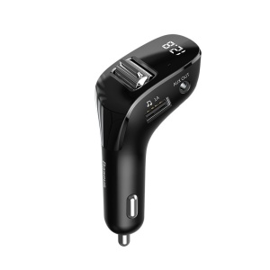Modulator FM Baseus F40, 4in1, Wireless, Bluetooth 5.0, FM Transmitator, AUX Out, Tensiune Baterie, Design PREMIUM - Img 1