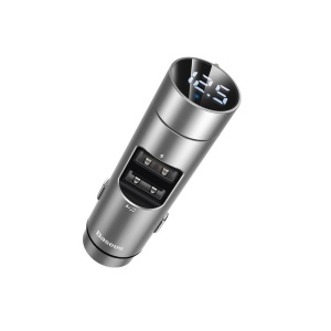 Modulator FM Premium Baseus, Dual USB, Fast Charger, Bluetooth 5, FLAC Looseless Audio, Surround, Transmitator - Img 1