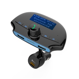 Modulator FM Techstar® T36, Wireless, Bluetooth 3.0, Microfon Integrat, Quick Charge 3.0, Afisare Voltaj, Slot MicroSD - Img 4