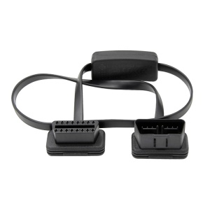 Prelungitor OBD2 Techstar cu conectori și buton de oprire/pornire