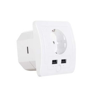 Priza incorporabila smart Techstar M36 wireless 2.4GHz vedere frontala