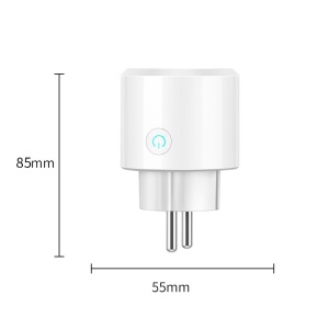 Priza smart Techstar M34 wireless 2.4GHz vedere tehnica cu dimensiuni