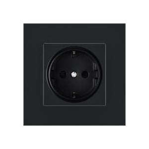 Priza Techstar® PC1, Simpla, Culoare Negru, Policarbonat, 16A