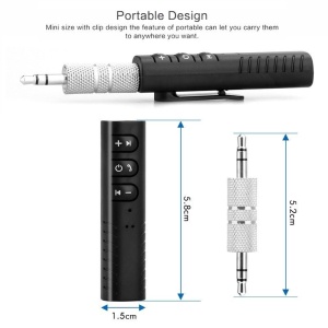 Receptor Techstar® Bluetooth Audio Jack 3.5mm Wireless Auto Clip On BT2 - Img 9