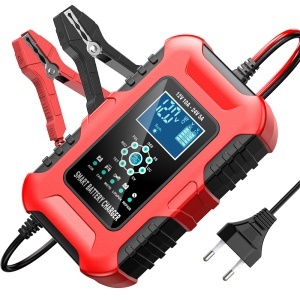 Redresor inteligent baterii auto 12V 10A / 24V 5A FOXSUR FBC122410D, incarcator automat cu afisaj LCD, 7 etape, mod REPAIR, compensare temperatura, protectii multiple, compatibil AGM GEL EFB LiFePO4, auto moto barci