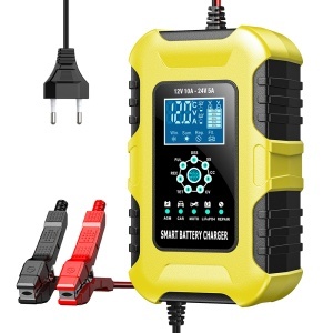 redresor inteligent FOX SUR cu afisaj lcd si cabluri pe fundal alb