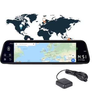 Resigilat Camera Auto Dubla Tip Oglinda Techstar® Z9 Plus, Android 8.1, 4G si WiFi, 9.66" IPS Touch Full HD, Hotspot, ADAS, GPS, Modulator FM, Car Assist - Img 7