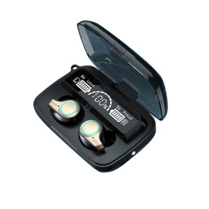 Resigilat Casti Smart Techstar® M18, Wireless, Bluetooth V5.1, Touch, Display Digital, 2000mAh, pentru iPhone Xiaomi Huawei Samsung, Negru - Img 2