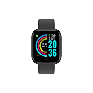 Resigilat Ceas Smartwatch Techstar® Y68, 1.30 inch IPS, Bluetooth 4.0, Monitorizare Puls, Tensiune, Alerte Sedentarism, Hidratare, Negru - Img 3