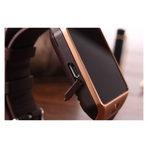 Resigilat Smartwatch Bluetooth DZ09 MTK Compatibil SIM si MicroSD cu Camera Auriu - Img 4