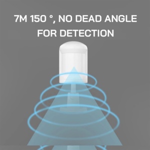 unghi detectare senzor miscare zigbee 3.0 150 grade prezentare grafica