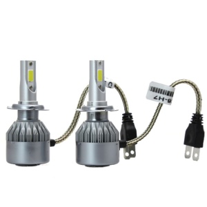 Set LED-uri auto Techstar C6 H7, compatibile cu faruri auto, lumina rece