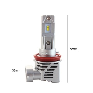 Set 2 LED-uri Auto Techstar® M3, H11, 40w, 8000 Lumeni, 6500K, AUTO, 12-24 Volti, ZES, Canbus, Miez Cupru, Radiator Aluminiu - Img 6